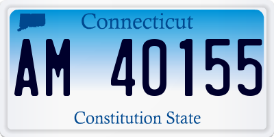 CT license plate AM40155