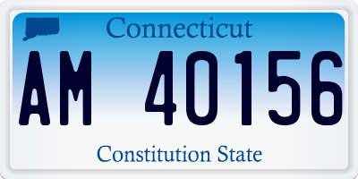 CT license plate AM40156
