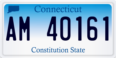 CT license plate AM40161