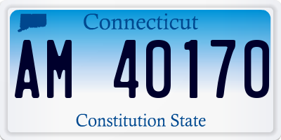 CT license plate AM40170