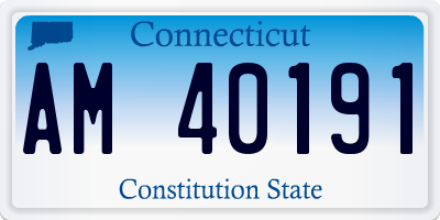 CT license plate AM40191