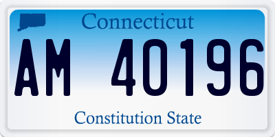 CT license plate AM40196