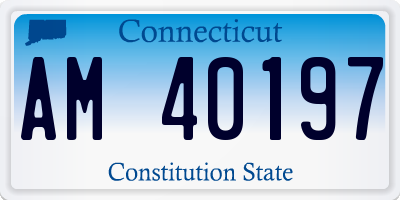 CT license plate AM40197