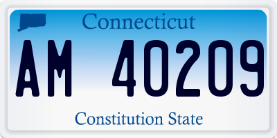 CT license plate AM40209