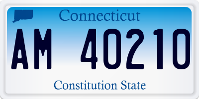 CT license plate AM40210
