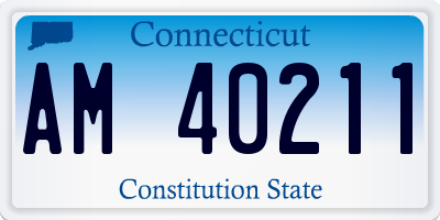 CT license plate AM40211