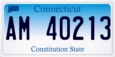 CT license plate AM40213