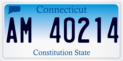 CT license plate AM40214