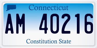 CT license plate AM40216