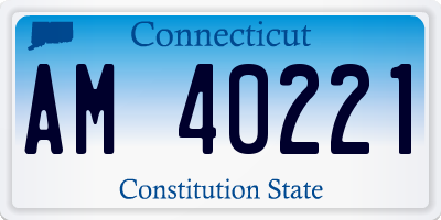 CT license plate AM40221