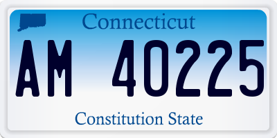 CT license plate AM40225