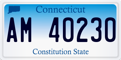 CT license plate AM40230