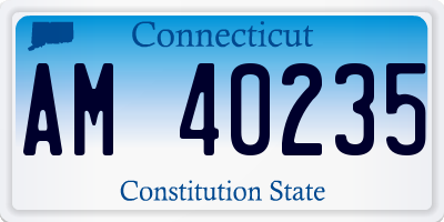 CT license plate AM40235