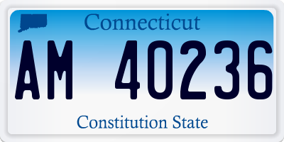 CT license plate AM40236