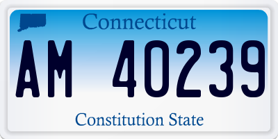 CT license plate AM40239