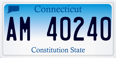 CT license plate AM40240