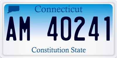 CT license plate AM40241