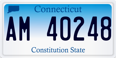 CT license plate AM40248