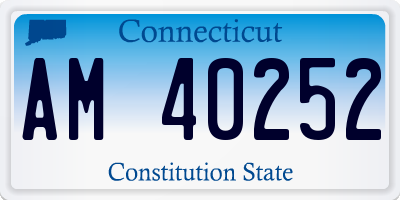 CT license plate AM40252