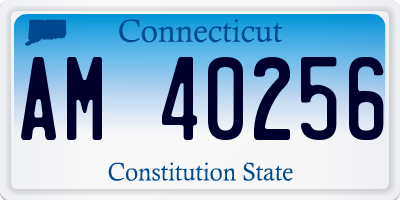CT license plate AM40256