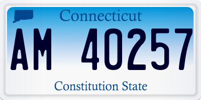 CT license plate AM40257