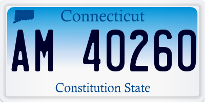 CT license plate AM40260