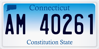 CT license plate AM40261