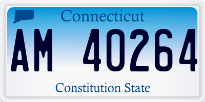 CT license plate AM40264