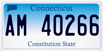 CT license plate AM40266