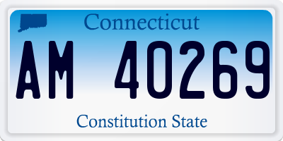 CT license plate AM40269