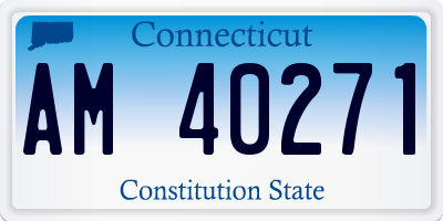 CT license plate AM40271