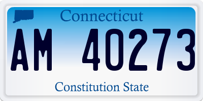 CT license plate AM40273