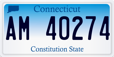 CT license plate AM40274