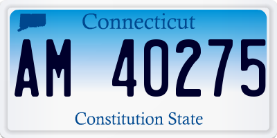 CT license plate AM40275