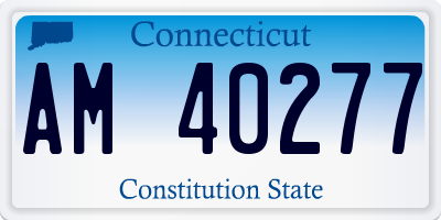 CT license plate AM40277