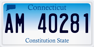 CT license plate AM40281