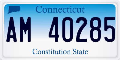 CT license plate AM40285