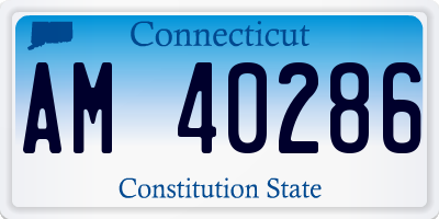CT license plate AM40286