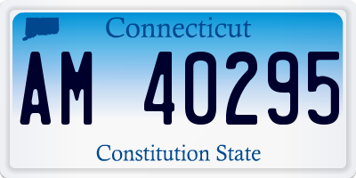 CT license plate AM40295