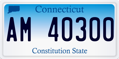 CT license plate AM40300