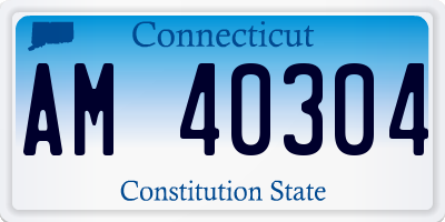 CT license plate AM40304