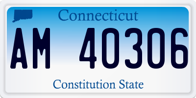 CT license plate AM40306