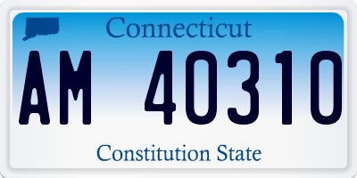 CT license plate AM40310