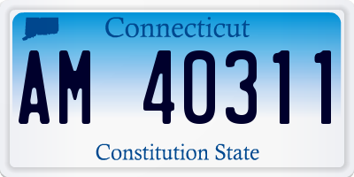 CT license plate AM40311