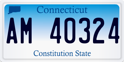 CT license plate AM40324