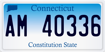 CT license plate AM40336