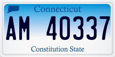 CT license plate AM40337