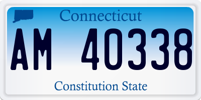 CT license plate AM40338
