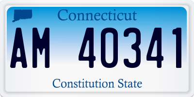 CT license plate AM40341
