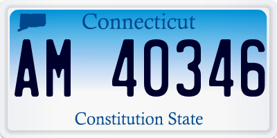 CT license plate AM40346